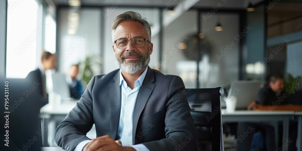Confident Business Leader at Corporate Office. Generative ai Confident Business Leader at Corporate Office. Generative ai