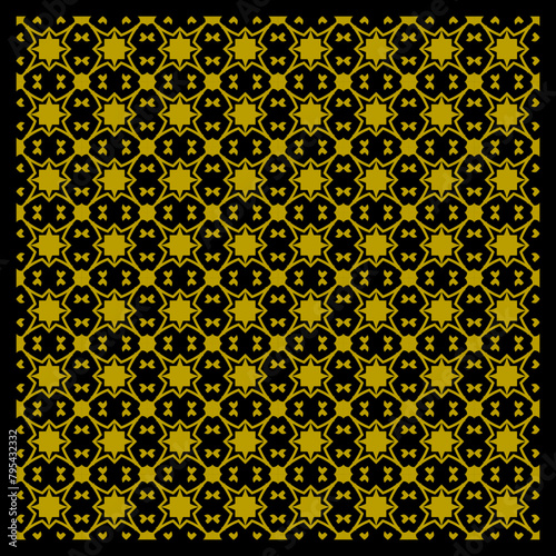 Abstract geometric pattern with ornament color gold