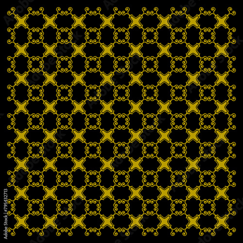 Abstract geometric pattern with ornament color gold