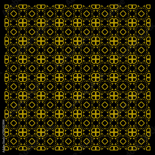 Abstract geometric pattern with ornament color gold