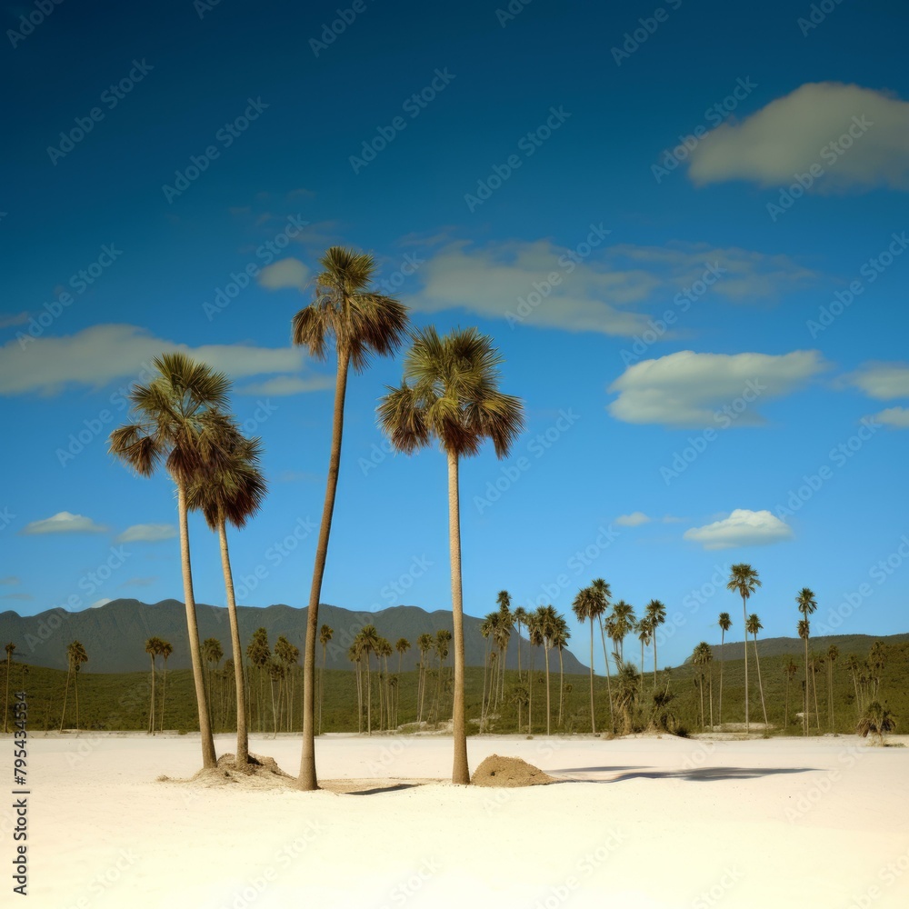 Fototapeta premium b'Palm trees in the desert'
