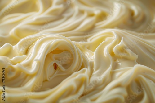 Surrender to the gentle waves of liquid mayonnaise, its creamy consistency and subtle aroma soothing the soul photo