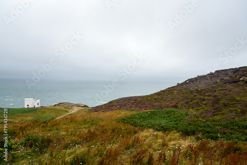 Coastal scenery in north Wales on a foggy spring day