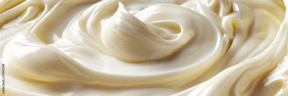 Lose yourself in the ivory swirls of liquid mayonnaise, its delicate fragrance and smooth flow evoking calm Lose yourself in the ivory swirls of liquid mayonnaise, its delicate fragrance and smooth flow evoking calm