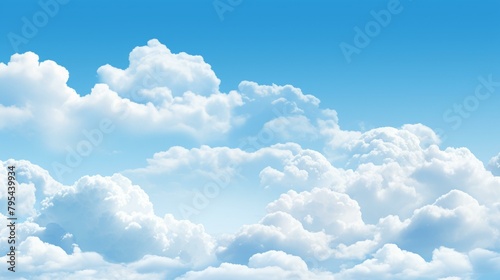 b'Blue sky with white clouds background' photo