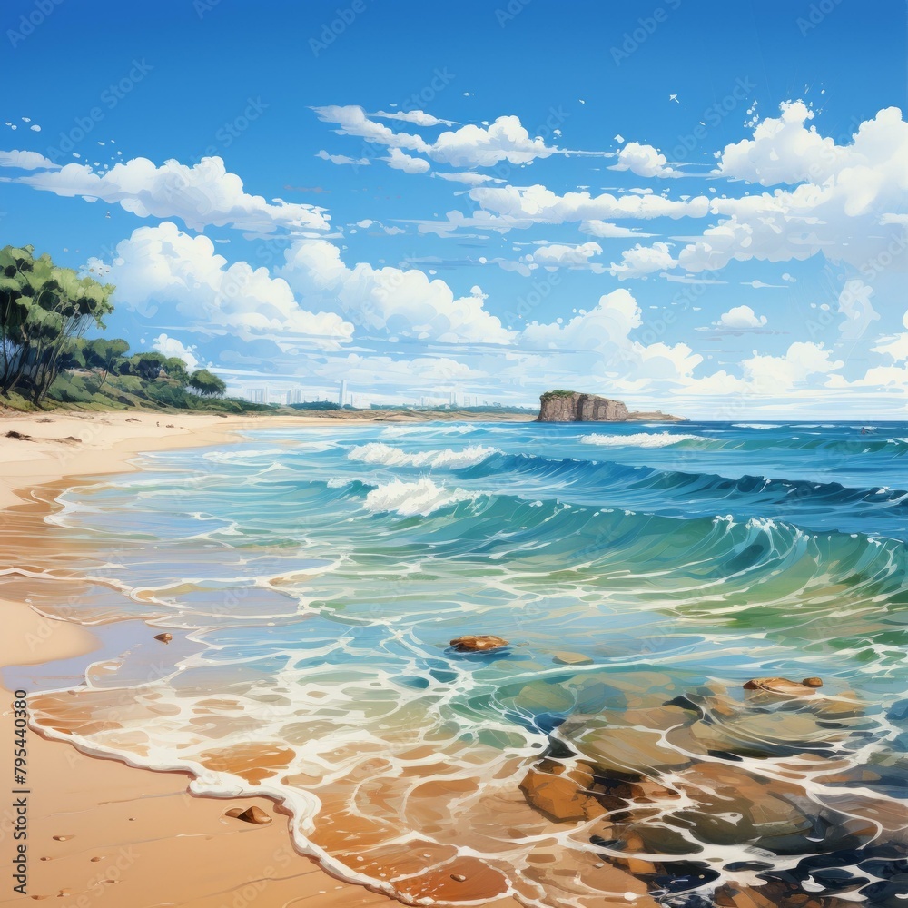 Fototapeta premium b'Beach, Ocean, Tropical, Paradise, Summer'