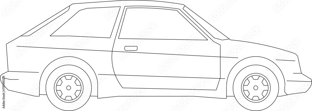 Vector sketch illustration design drawing of car transportation vehicle
