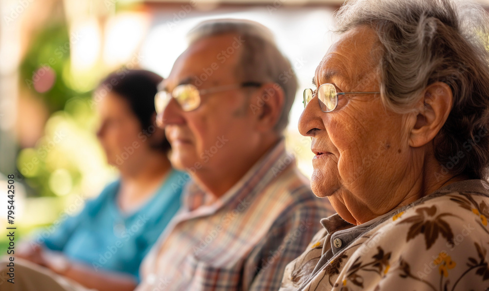 Elderly Woman Enjoying Leisure Time with Senior Friends Elderly Woman Enjoying Leisure Time with Senior Friends