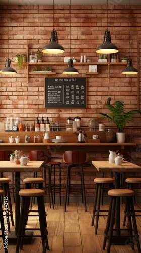 b Cozy Minimalist Coffee Shop Interior 