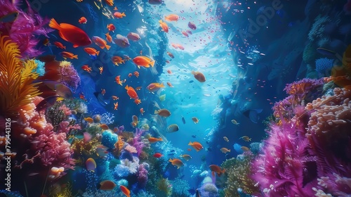 coral reef and fishes