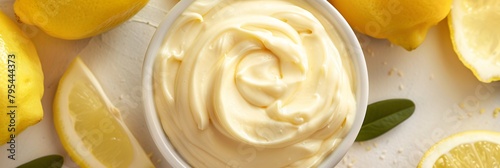 Delve into the creamy richness of liquid mayonnaise, its smooth texture and gentle aroma creating a sense of peace