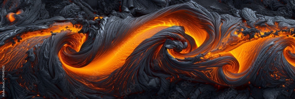 Movement and fluidity of lava flow Movement and fluidity of lava flow