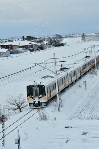 冬の越後線（新潟県）