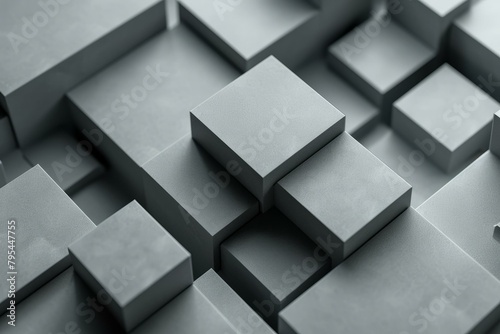 b Gray concrete cubes background 