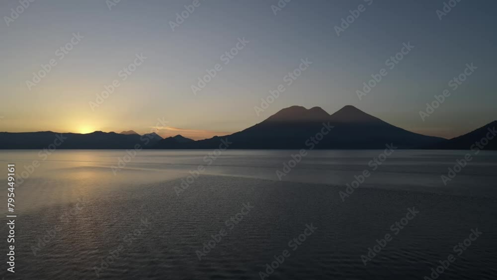 Aerial video of Lake Atitlan in Guatemala at sunrise Aerial video of Lake Atitlan in Guatemala at sunrise