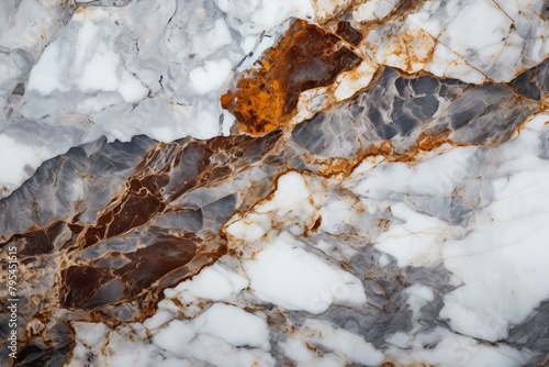 b'Artistic White, Gray and Orange Marble Texture'