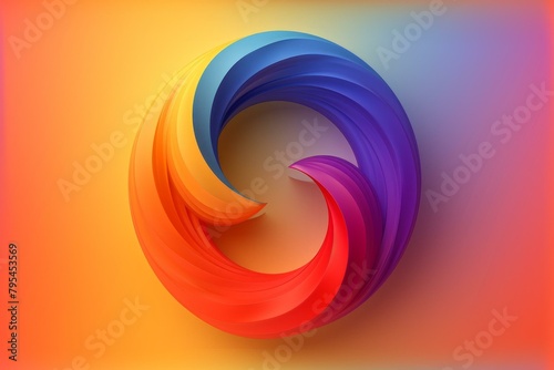 b'Colorful 3D Circle'