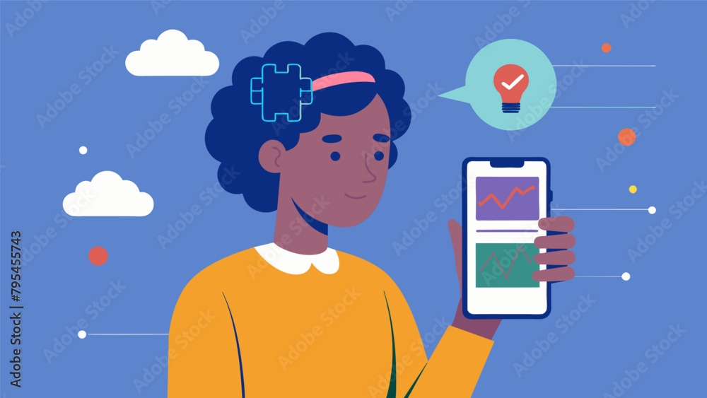 A person holding a smartphone with a brain wave optimization app showing how the technology can be conveniently used onthego.. A person holding a smartphone with a brain wave optimization app showing how the technology can be conveniently used onthego..