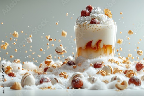 fresh glass of milk professional advertising food photography photo