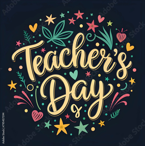 World teachers day concept with realistic background