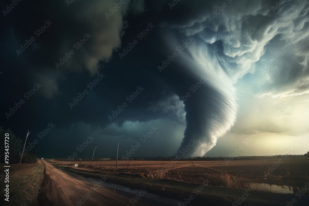 Outdoors tornado nature storm - obrazy, fototapety, plakaty 