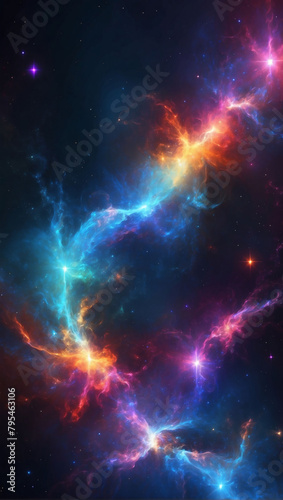 Nebula Nectar, Cosmic Bokeh Light Streak Background with Rich, Luminous Tones, Inspiring Galactic Wonder.