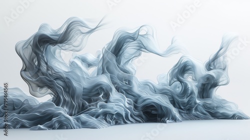 The image is a blurry, abstract depiction of smoke