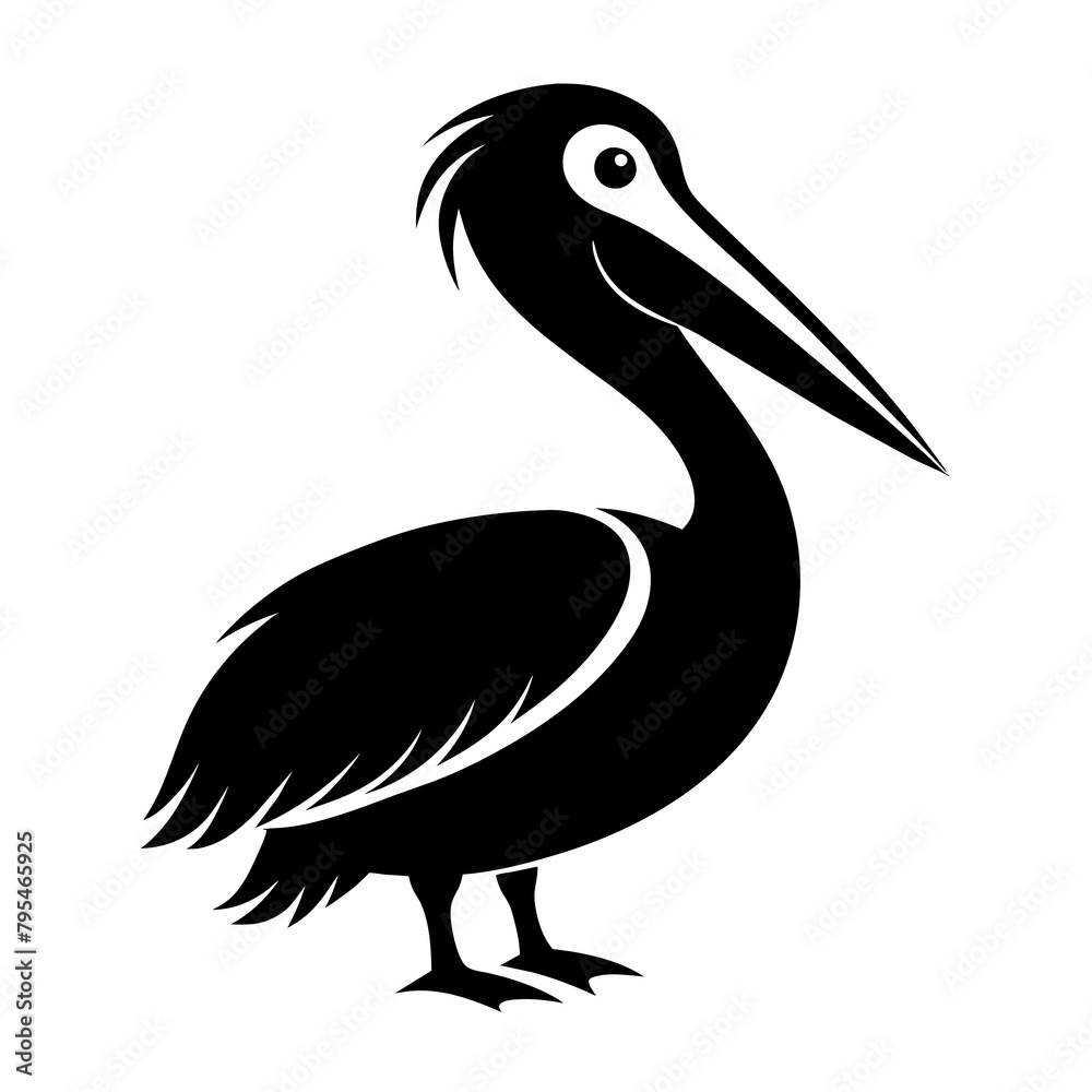 pelican silhouette vector illustration pelican silhouette vector illustration