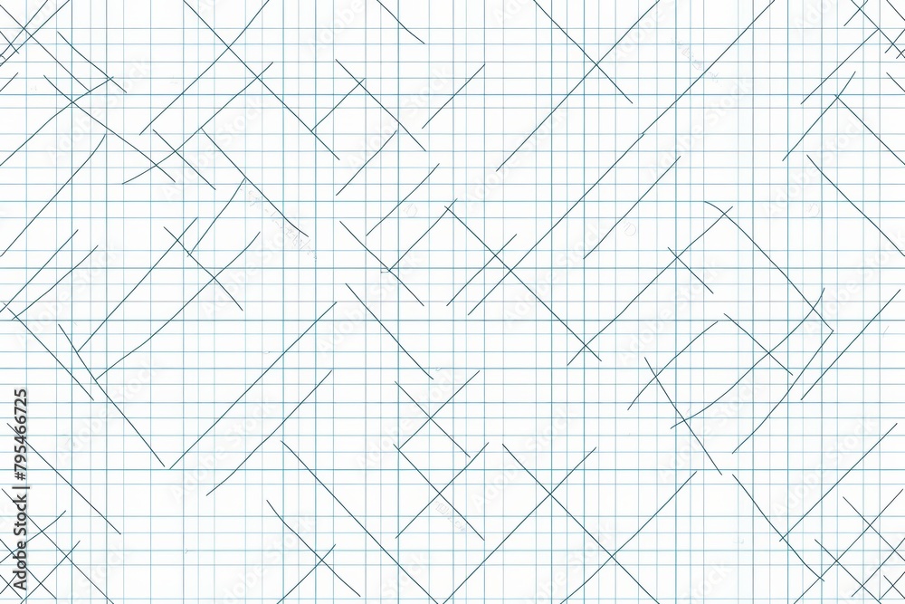 Seamless graph paper pattern with grids and axes for mathematical designs