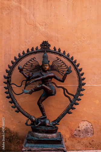 Statue of Natraj. A fierce form of Lord Shiva. Nataraja. Lord of Dance.  photo