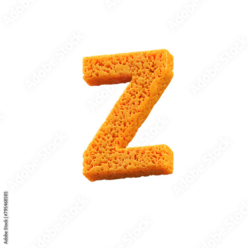 Sponge 3D Alphabet PNG Letters