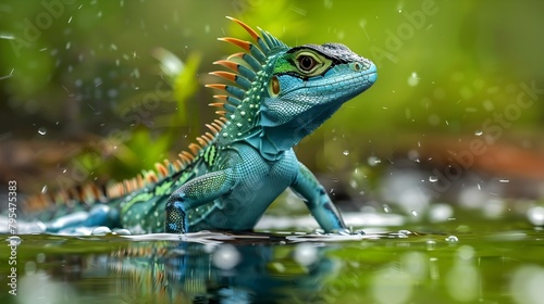 Basilisk Lizard of Remarkable Water-walking Ability in Tropical Environment