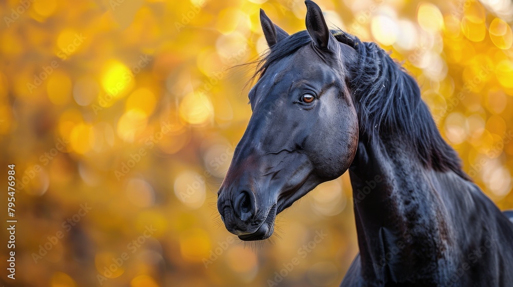 vivid farm horse background with copy space vivid farm horse background with copy space