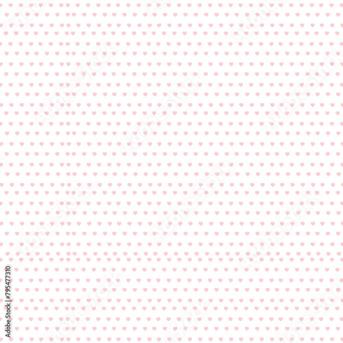 Pink pastel heart shape polka dots background pattern