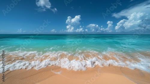 vivid beach background with copy space