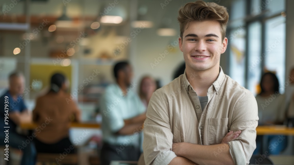Confident Young Man in Office Confident Young Man in Office