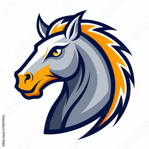 horse head logo vector illustration