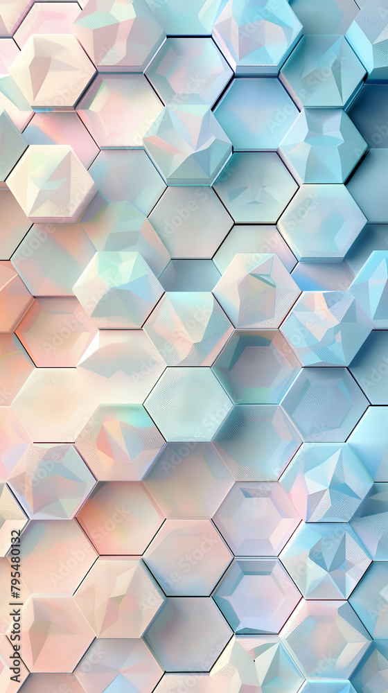 Fototapeta premium abstract white background with hexagons