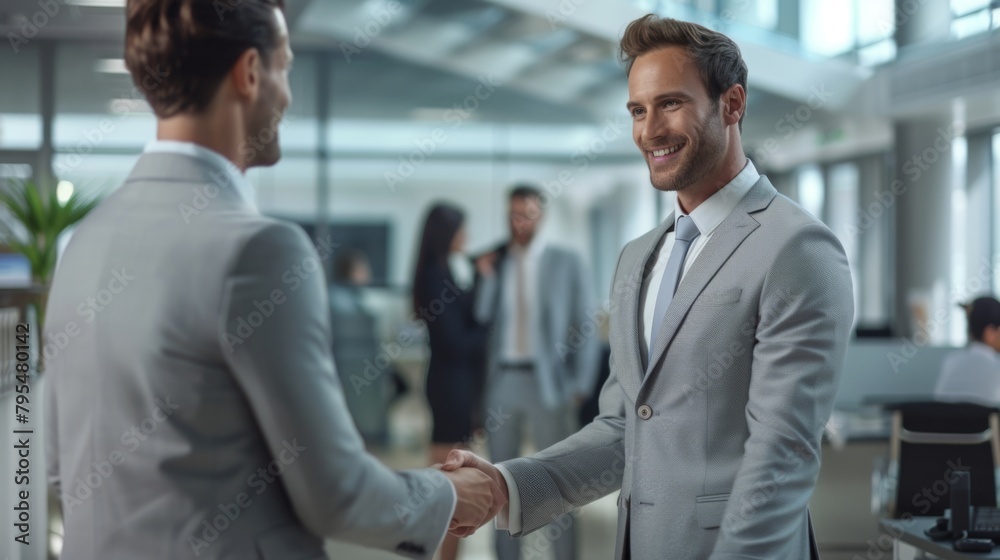 Handshake at Modern Office Handshake at Modern Office