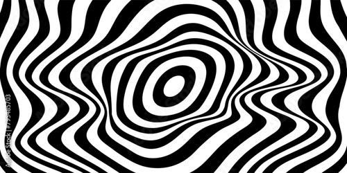 abstract circle black and white background. Vector