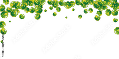Vitamin B12 messy round pills.