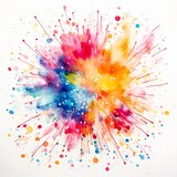 Watercolor abstract, tropical color fireworks on a white backdrop, --ar 1:1 --v 5.2 Job ID: 325c8b20-0e48-4ec1-b491-388ad83ecc22