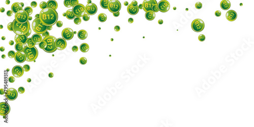 Vitamin B12 messy round pills.