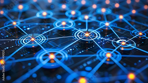 Communication network concept. Motion graphic for abstract data center, server, internet, speed.