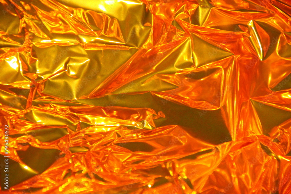 close up of crumpled golden, red, yellow paper, background, close up of crumpled golden, red, yellow paper, background,