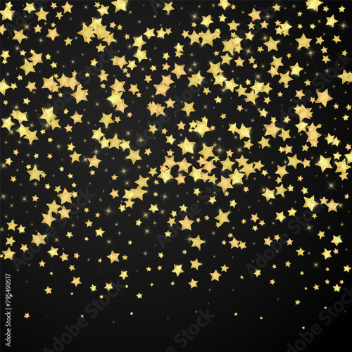 Magic stars vector overlay. Gold stars scattered