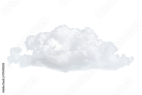 White clouds isolated on white