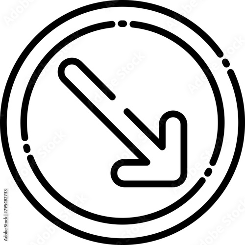 Down-Right Arrow Icon