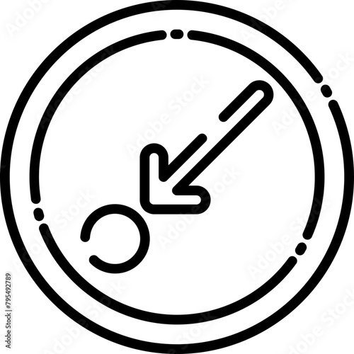 Diagonal Arrow Down-Left Icon