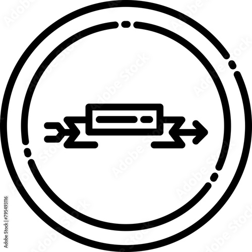 Arrow with Ribbon Icon